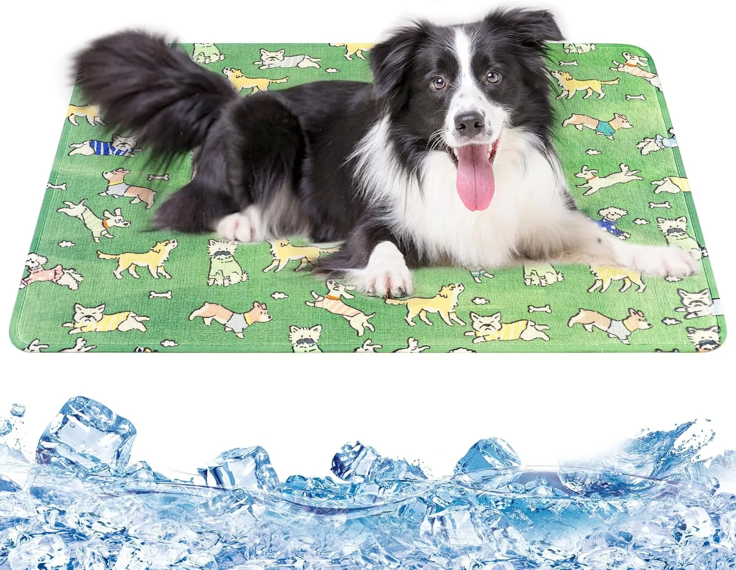 Summer Cooling Mat & Sleeping Pad, Pet Ice Silk Pad, Reusable Cold Dog Bed Blanket, Indoor/Outdoor Mats for Dogs, Cat Cooling Mat for Summer Heat Relief(Large, 27.5" x 19.7")