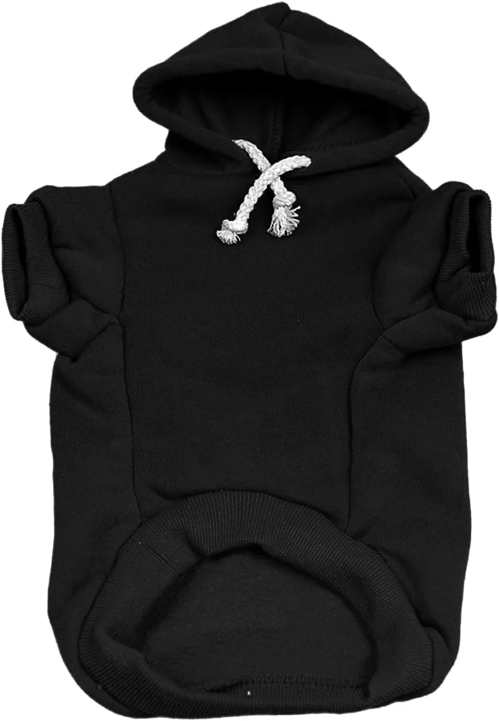 Ten 10th Birthday Dog Hoodie Fleece Lined Pullover Sweatshirt with Leash Hole (Black, Large 1034)