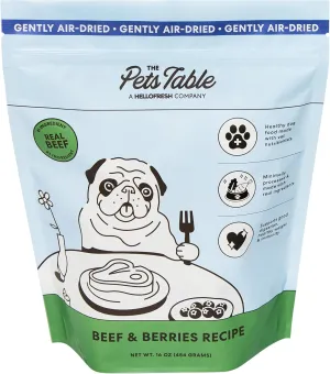 The Pets Table Beef & Berries Grain-Free Air Dried Dog Food, 16 Ounce Bag
