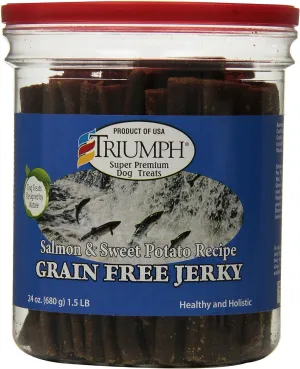 Truimph Super Premium Dog Treats 00851 Dog Salmon & Sweet Potato Jerky, 24-Ounce 1.5 Pounds