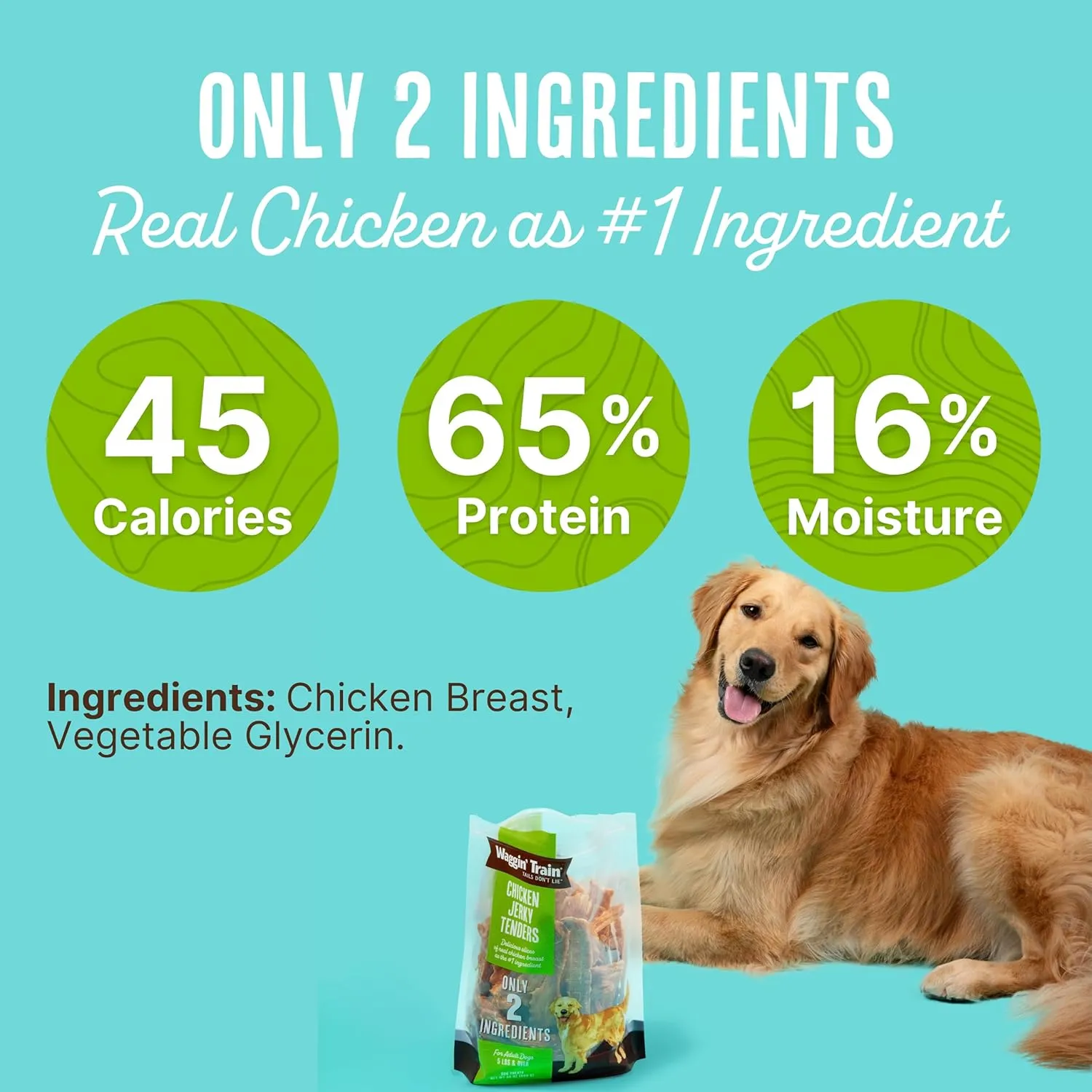 Waggin' Train Limited Ingredient, Grain Free Dog Treat; Chicken Jerky Tenders - 18 oz. Pouch