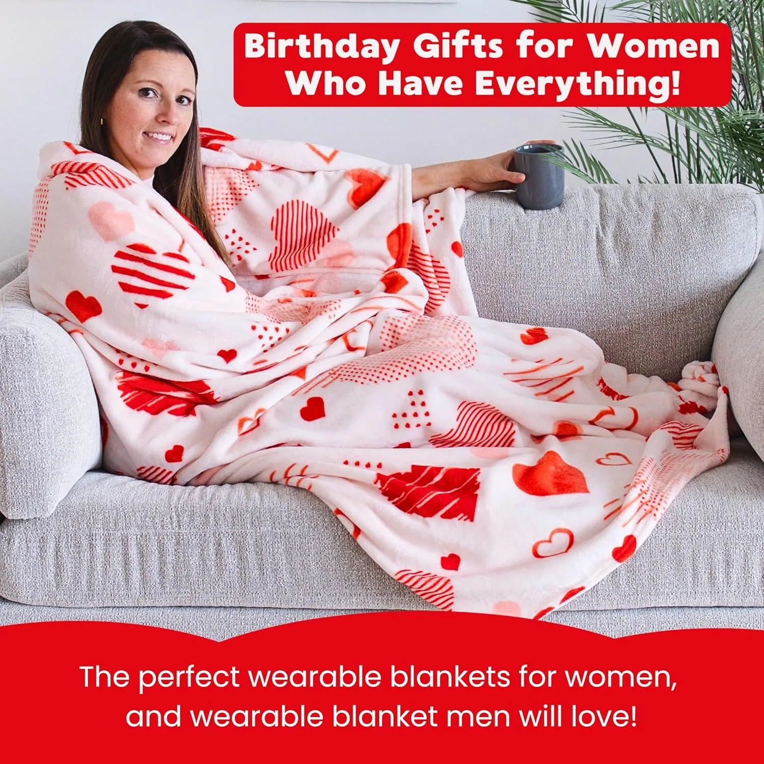 Wearable Blankets for Women - Mothers Day Gifts for Mom - Adult Wearable Blanket Men, Birthday Gifts for Women