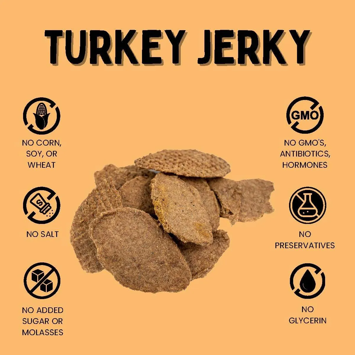 Winnie Lou Organic Turkey Jerky Dog Treats - Human Grade, All Natural, Healthy, Made in USA (2 Pack)