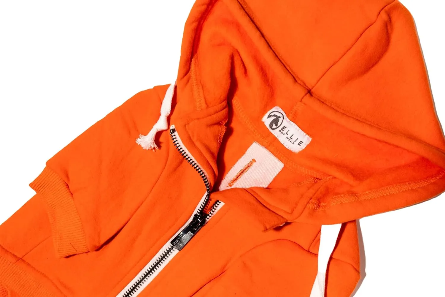 Zip Up Adventure Dog Hoodie with Hook & Loop Pockets and Adjustable Drawstring Hood - XXS to XXL - Multiple Colors - Comfortable & Versatile Dog Hoodies (Orange, XS)