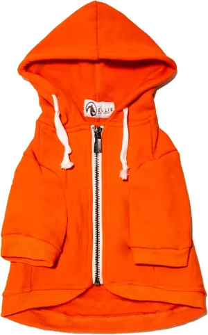 Zip Up Adventure Dog Hoodie with Hook & Loop Pockets and Adjustable Drawstring Hood - XXS to XXL - Multiple Colors - Comfortable & Versatile Dog Hoodies (Orange, XS)